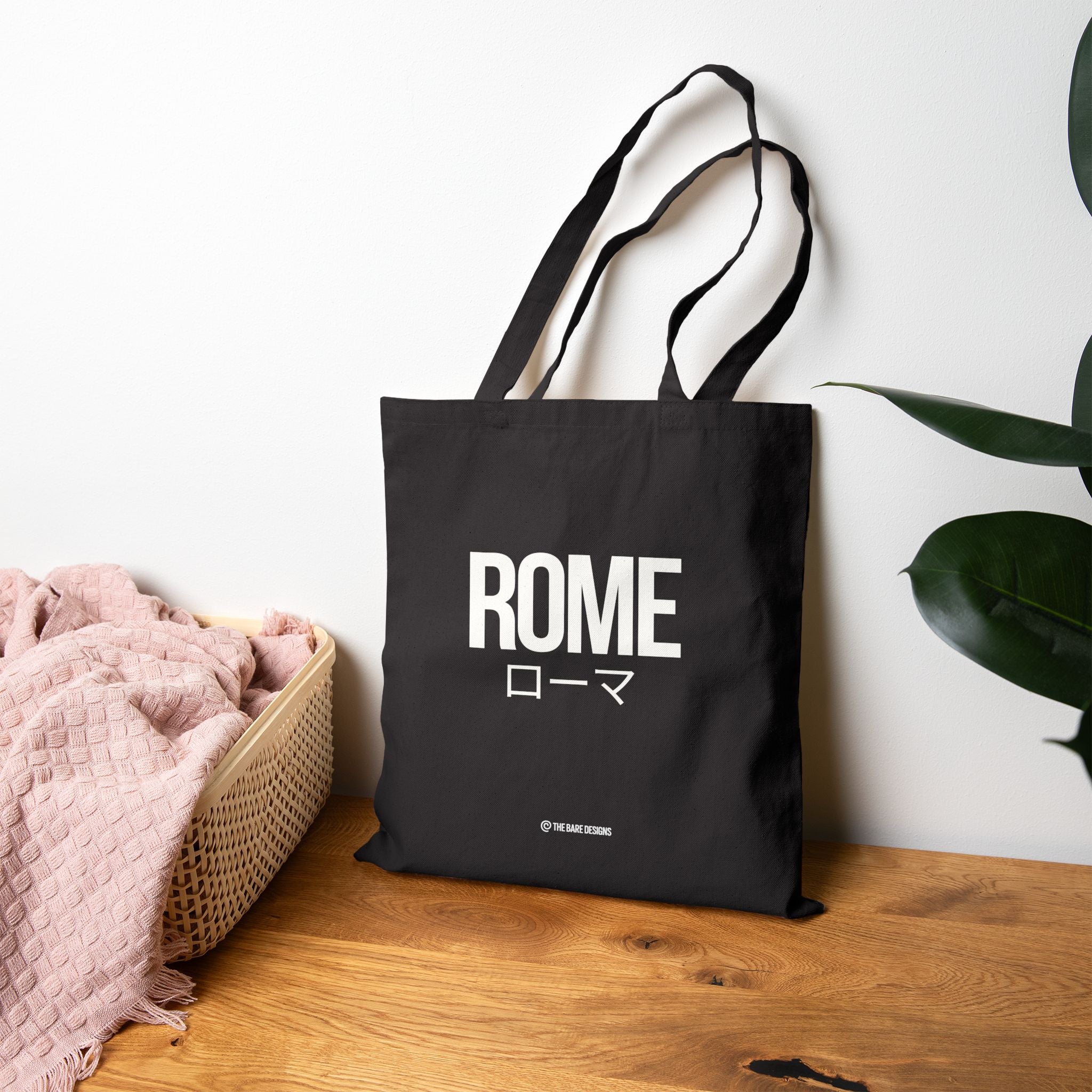 Rome Black Tote Bag