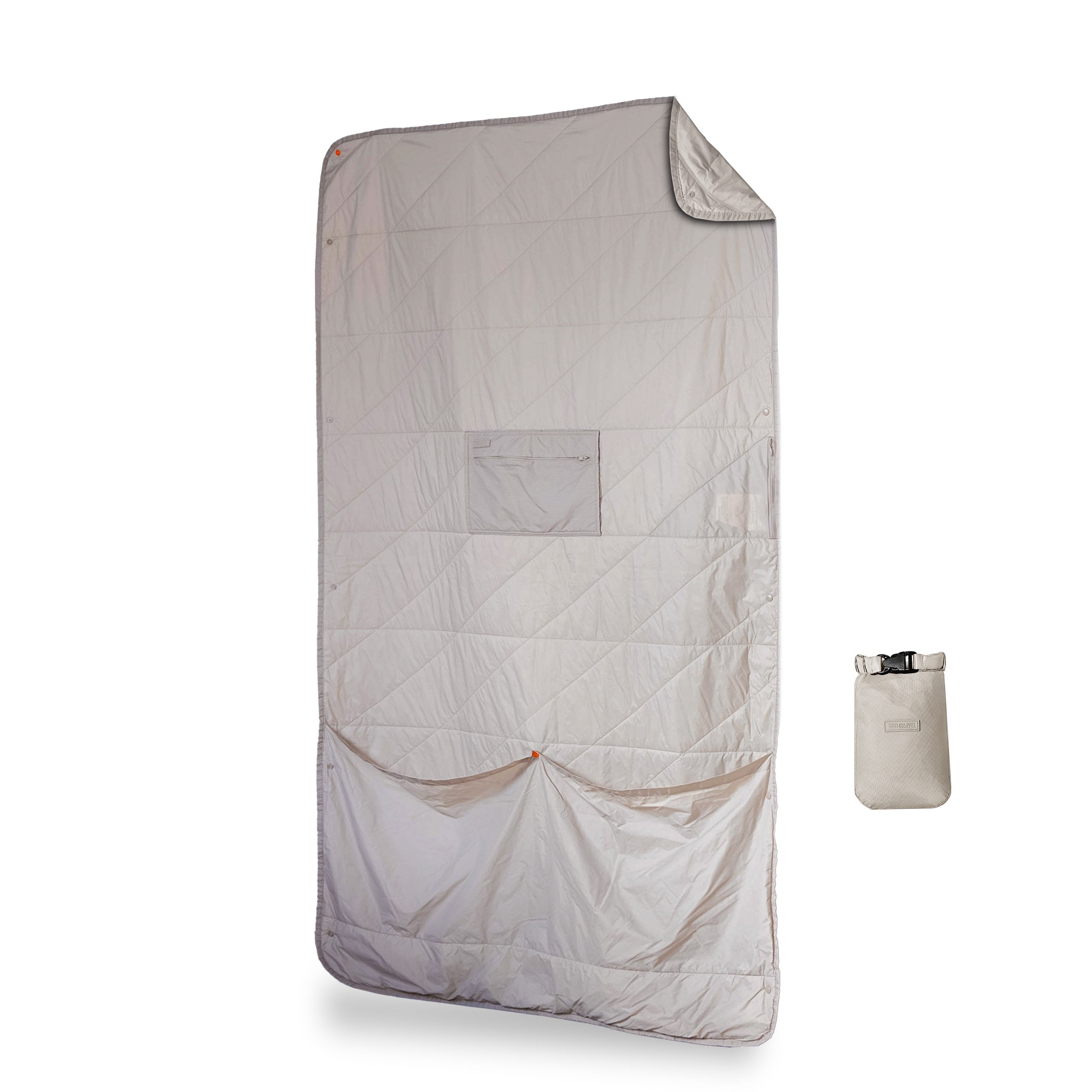 Layover Travel Blanket - Packable & Puffy | Gray