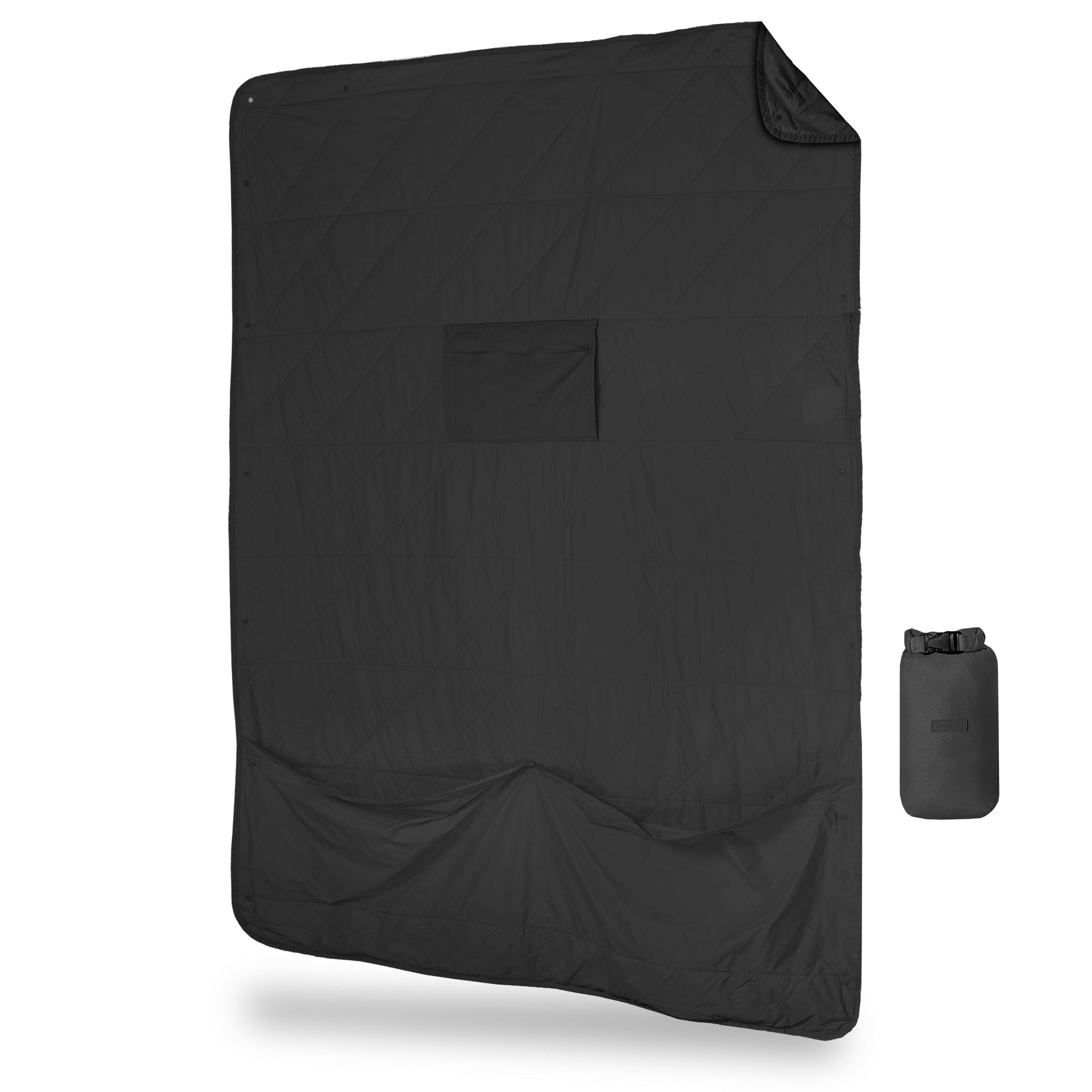The Layover XL Travel Blanket - Packable & Puffy | Black