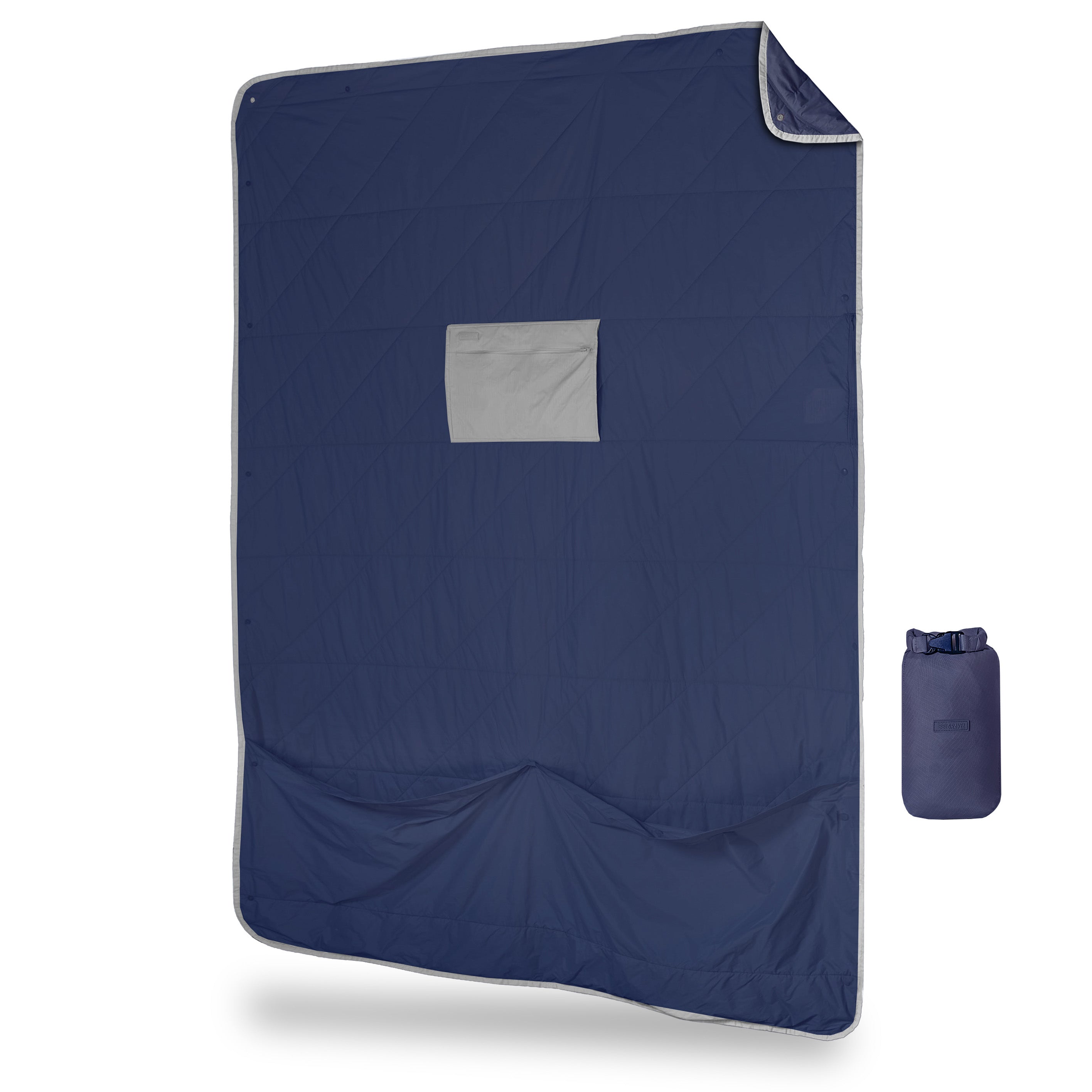 Layover Travel Blanket XL - Packable & Puffy | Blue