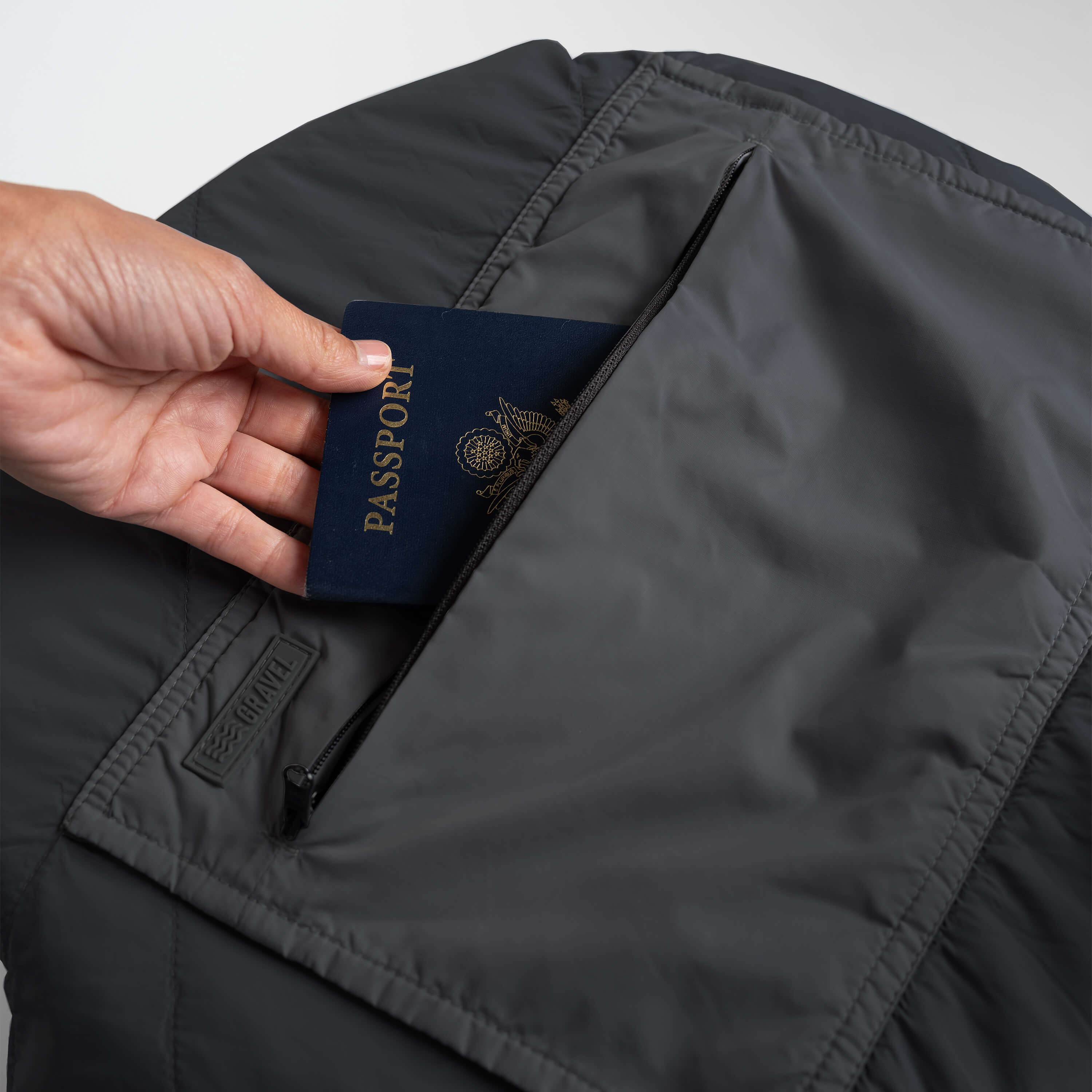 Layover Travel Blanket - Packable & Puffy | Black
