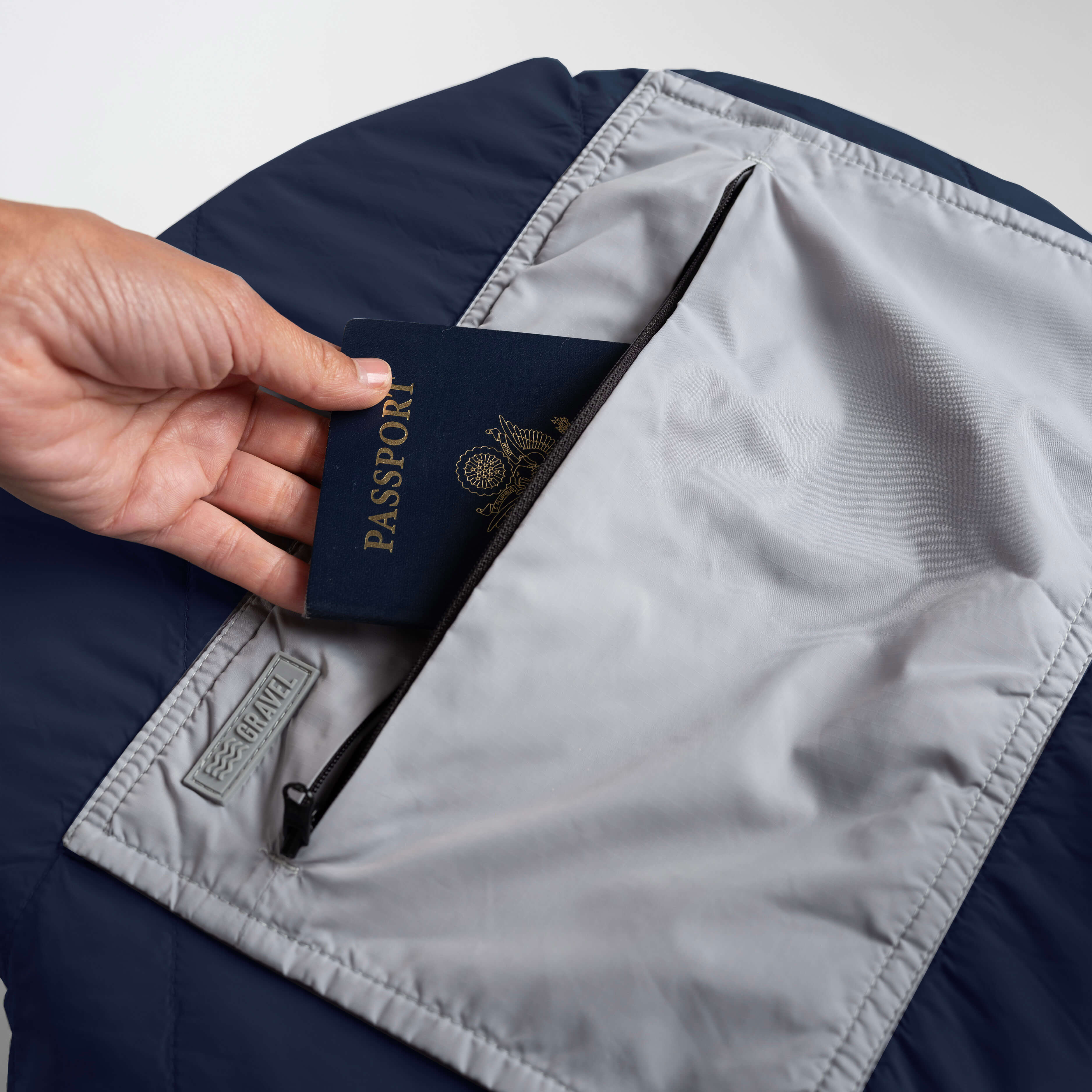 Layover Travel Blanket - Packable & Puffy | Blue