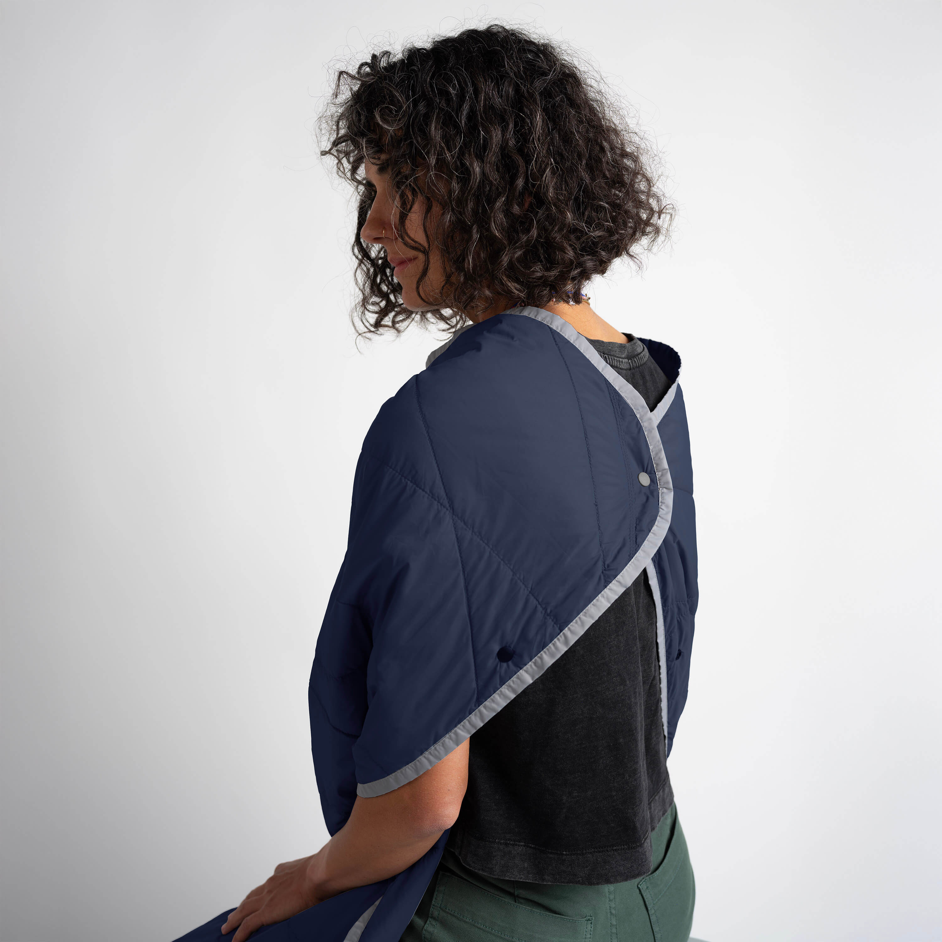 Layover Travel Blanket - Packable & Puffy | Blue
