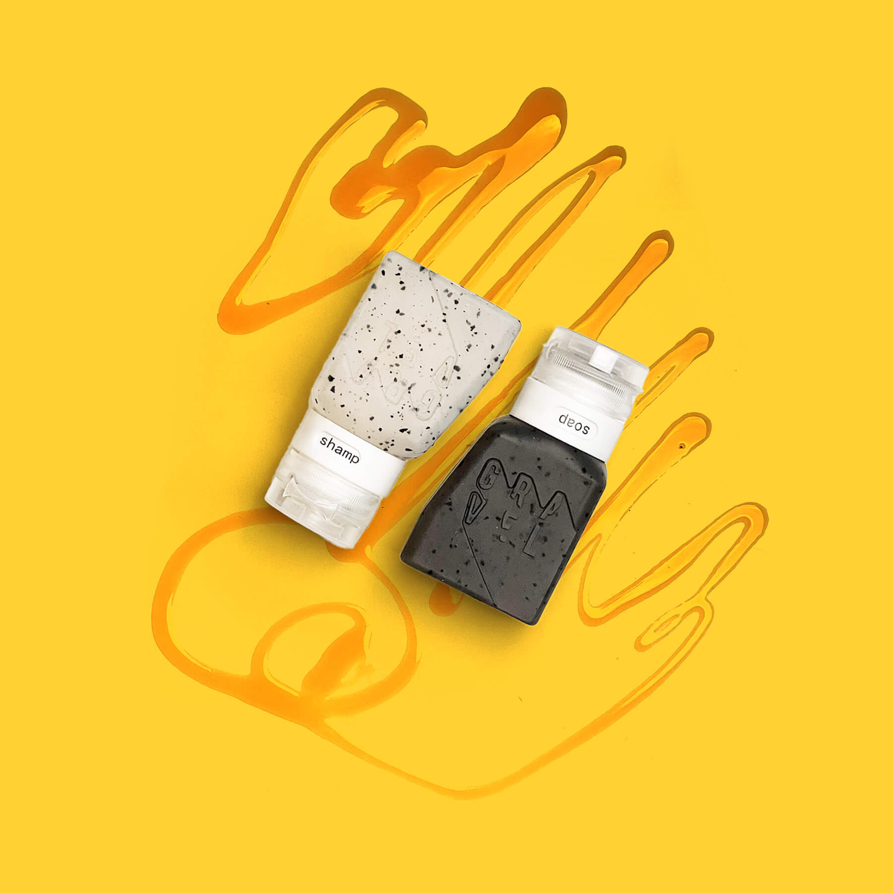 Travel Bottles For Liquids (2-Pack) | Clear & Gray