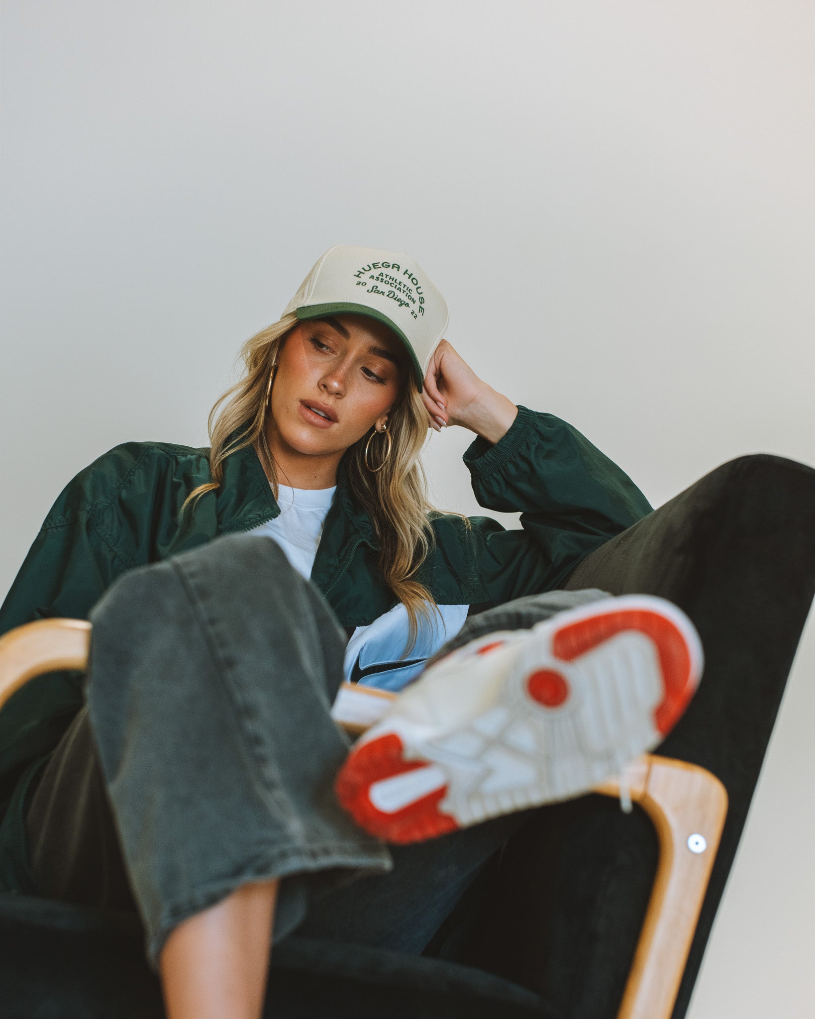 Athletic Association | Green & Natural Hat by Huega House
