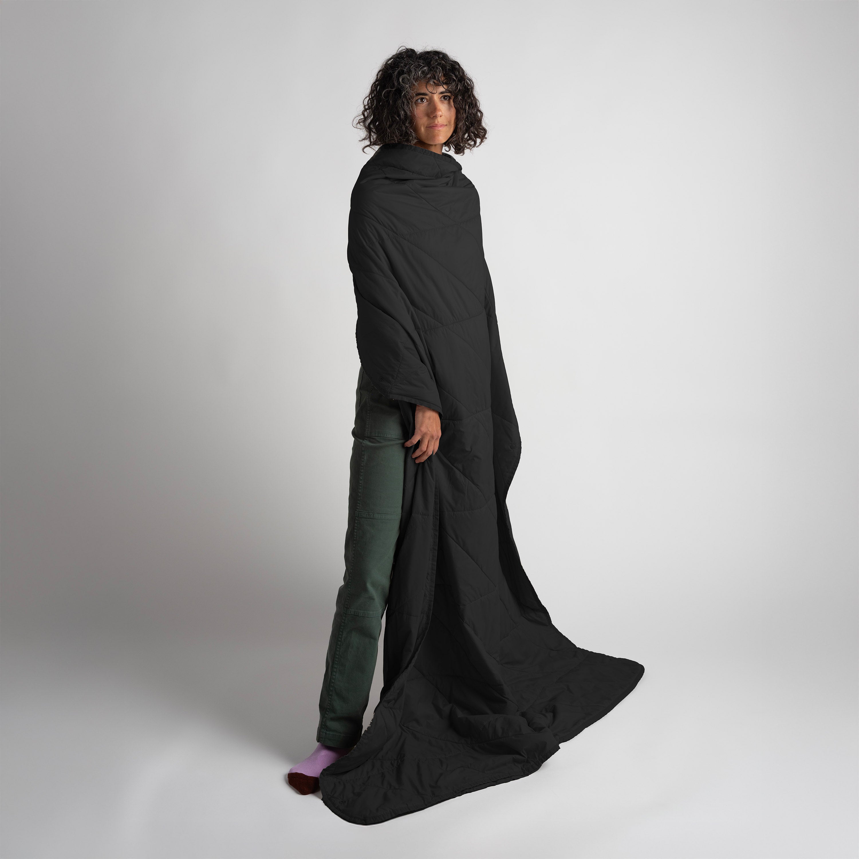 The Layover XL Travel Blanket - Packable & Puffy | Black