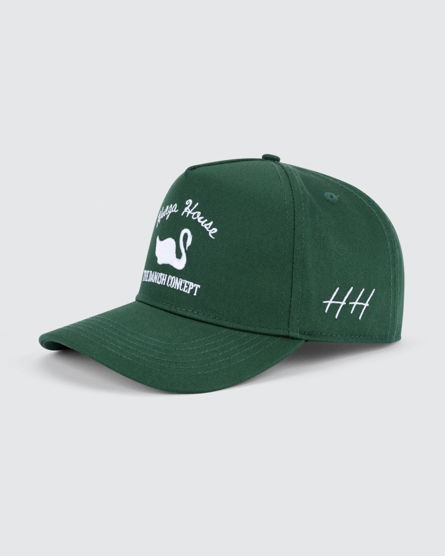 Vintage Swan | Forest Green Hat by Huega House