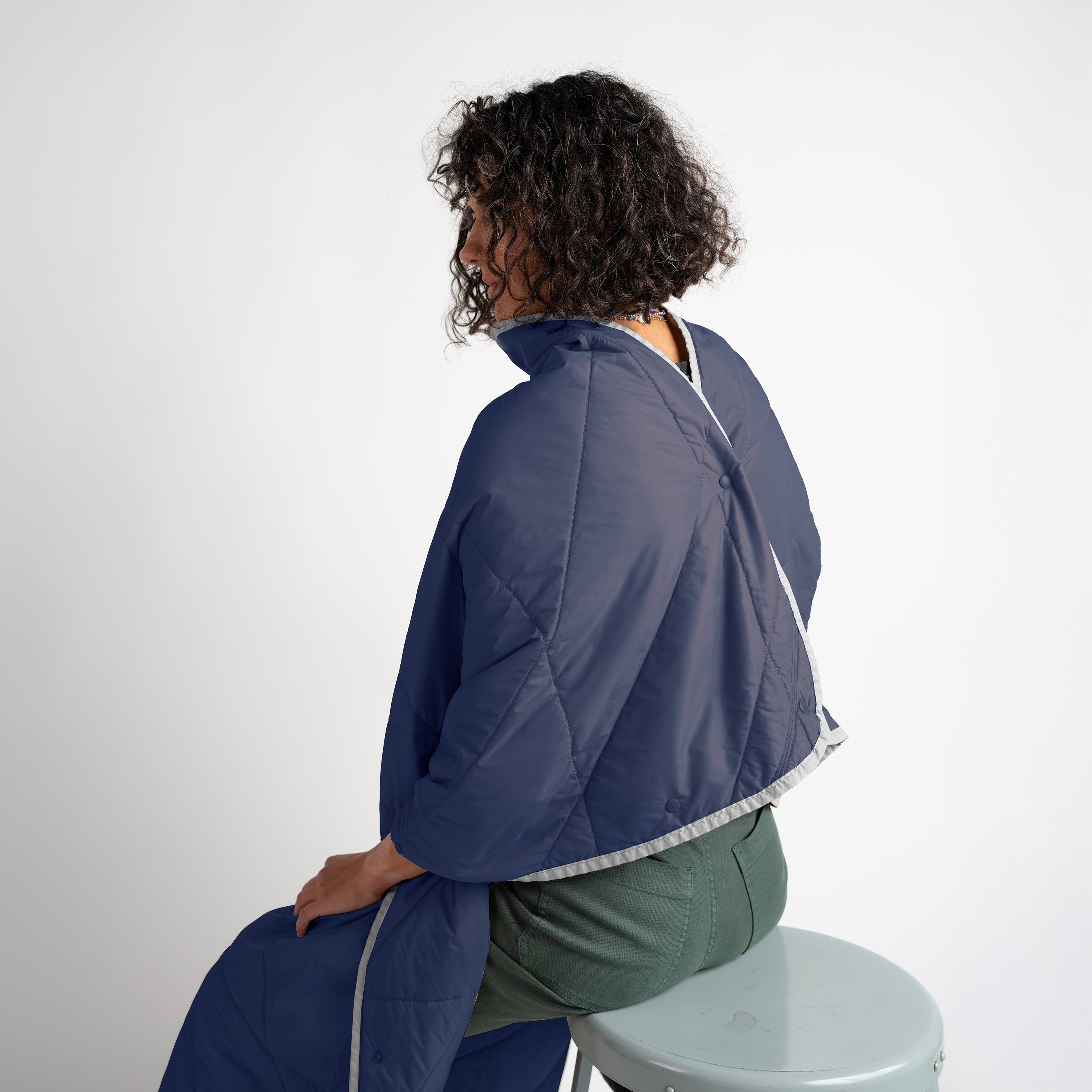 Layover Travel Blanket XL - Packable & Puffy | Blue