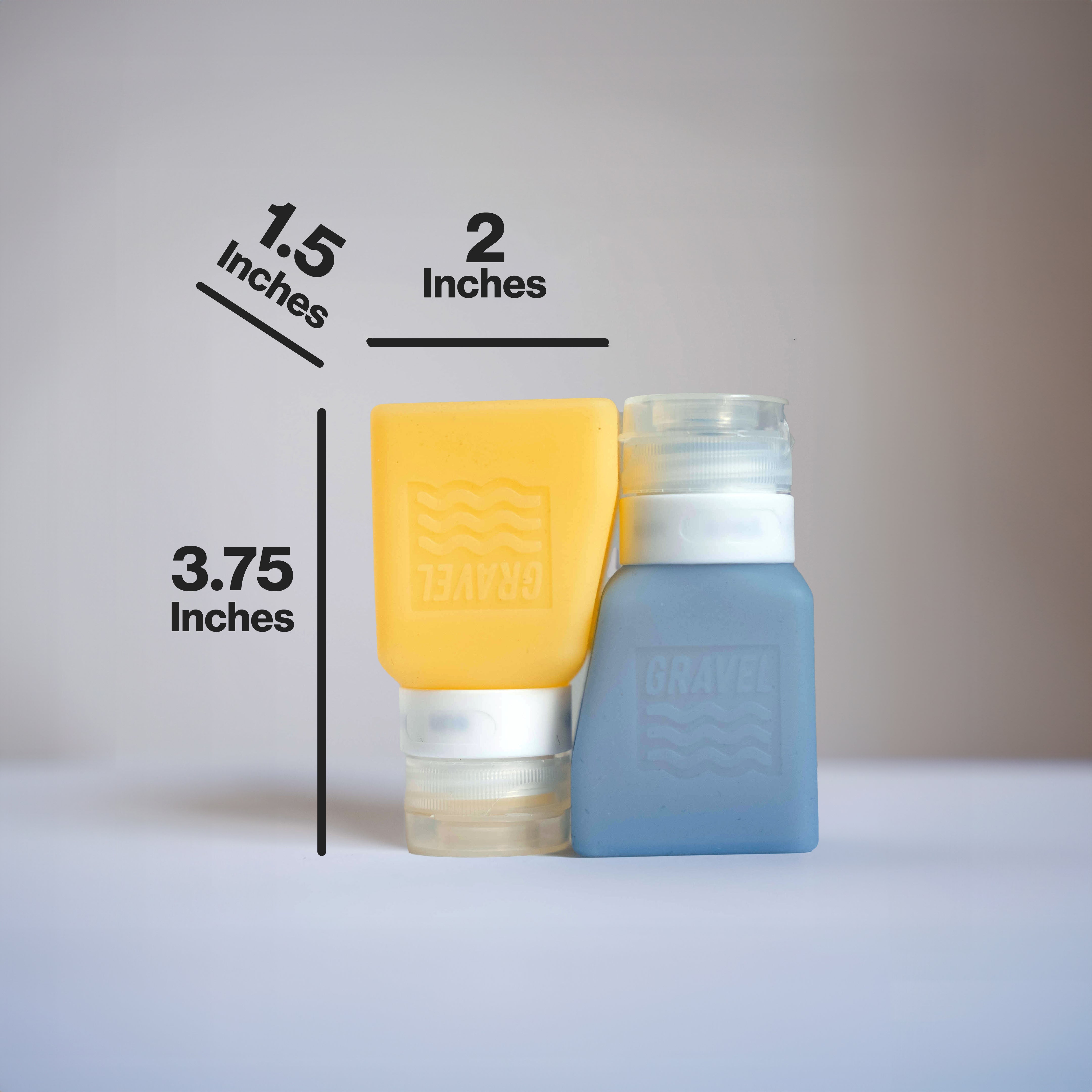 Travel Bottles For Liquids 3oz (89 ml) (2-Pack) | Honey & Glacier
