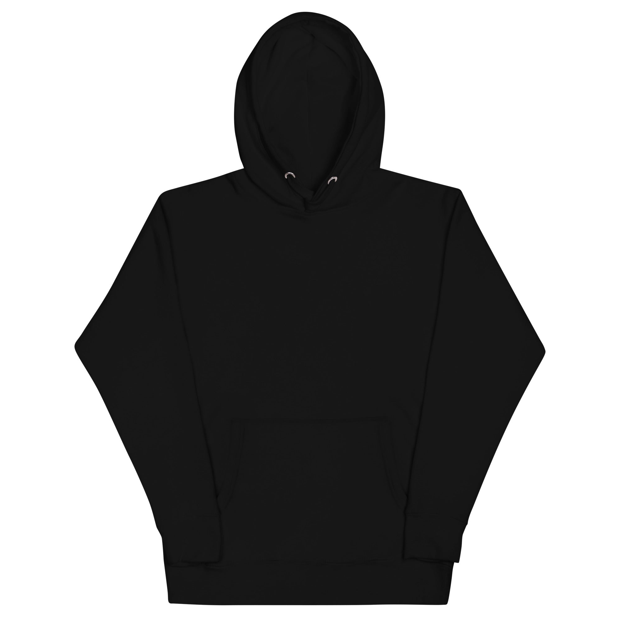 Black hoodie on a white background