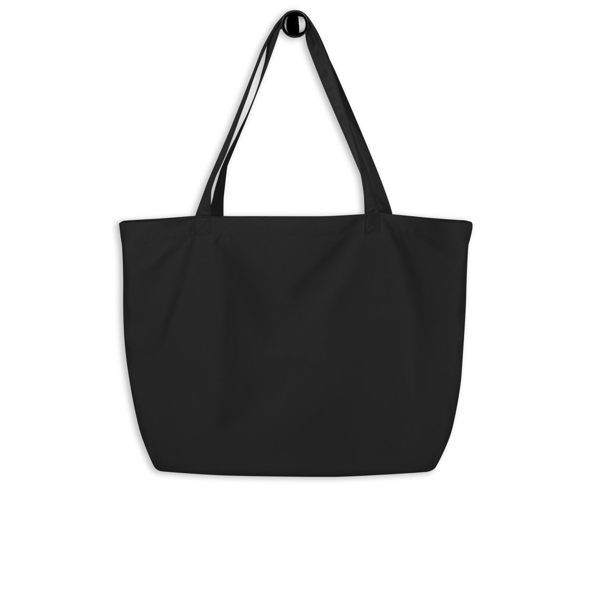 Black large Organic cotton Tote bag