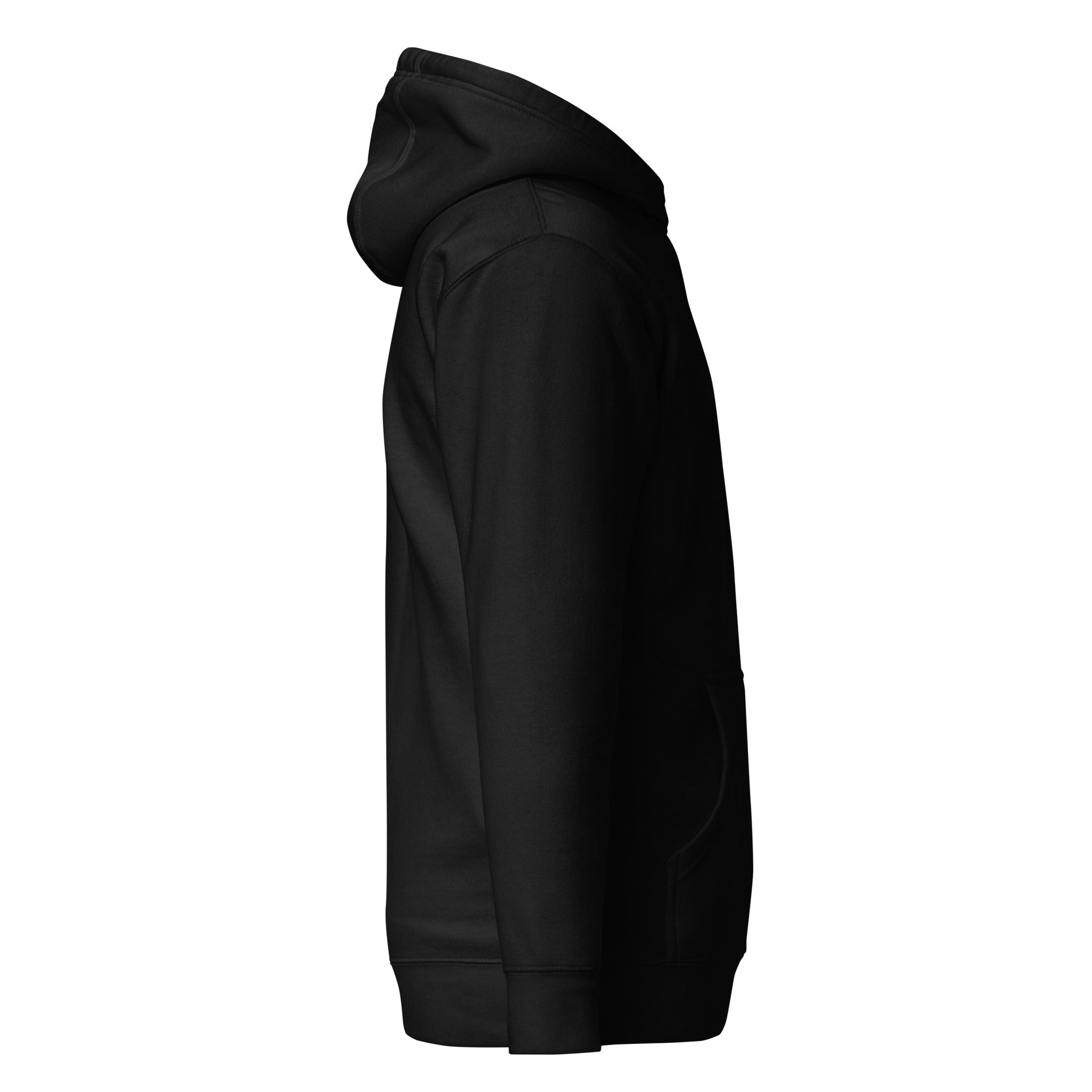 Black hoodie from side
