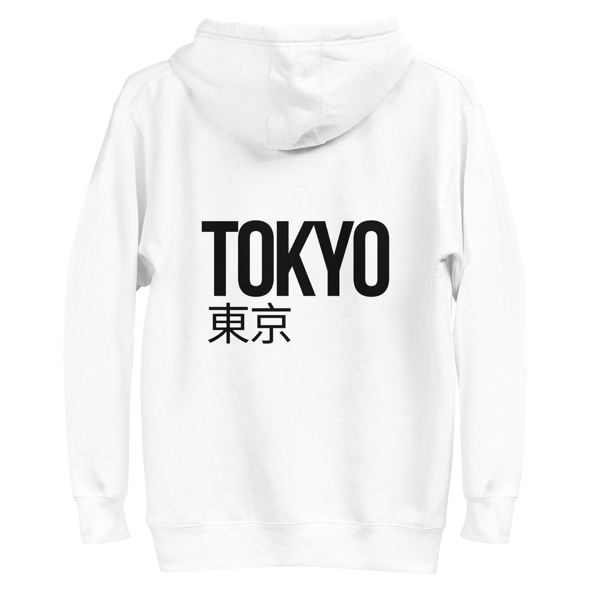 bold bare design “TOKYO”& across the chest paired with its Japanese translation “東京”
